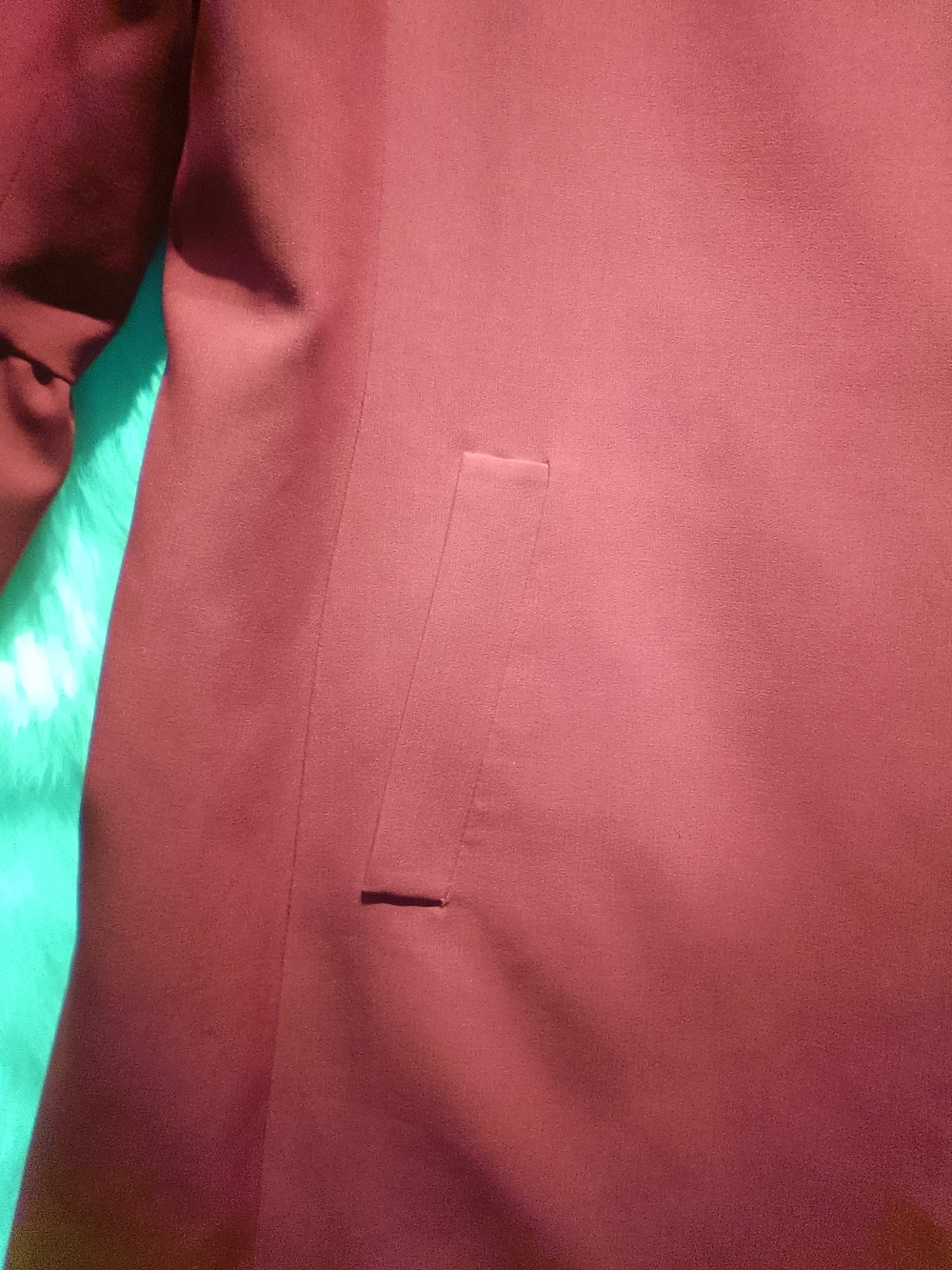 Anne Klein Red Open Front Blazer with Ruffled Sleeves - Picture 5 of 6